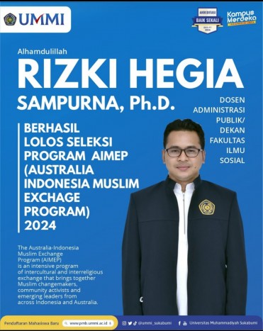 UMMI's FIS Dean Rizki Hegia Sampurna, Ph.D. successfully passed the 2024 UMMI's FIS Dean Rizki Hegia Sampurna, Ph.D. successfully passed the 2024