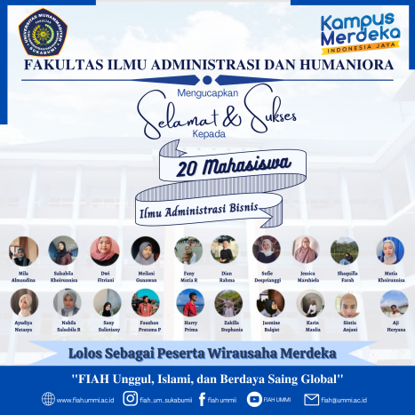 20 Students of Business Administration Science Escaped to Become Participant of Wirausaha Merdeka 2022 20 Students of Business Administration Science Escaped to Become Participant of Wirausaha Merdeka 2022
